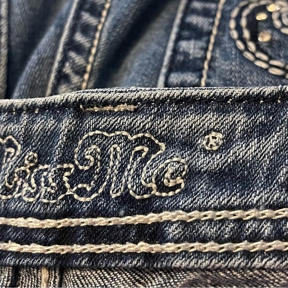 Miss Me women jeans Modelo style bootcut size 27 med Wash Distressed Blue Denim - Picture 11 of 14